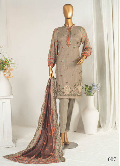Safina Khaddhar Embroidered 3Pc