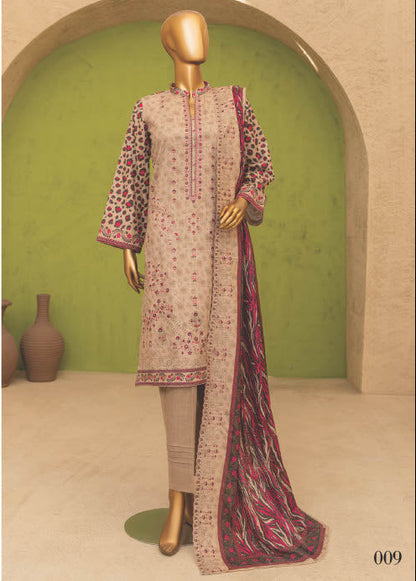 Safina Khaddhar Embroidered 3Pc