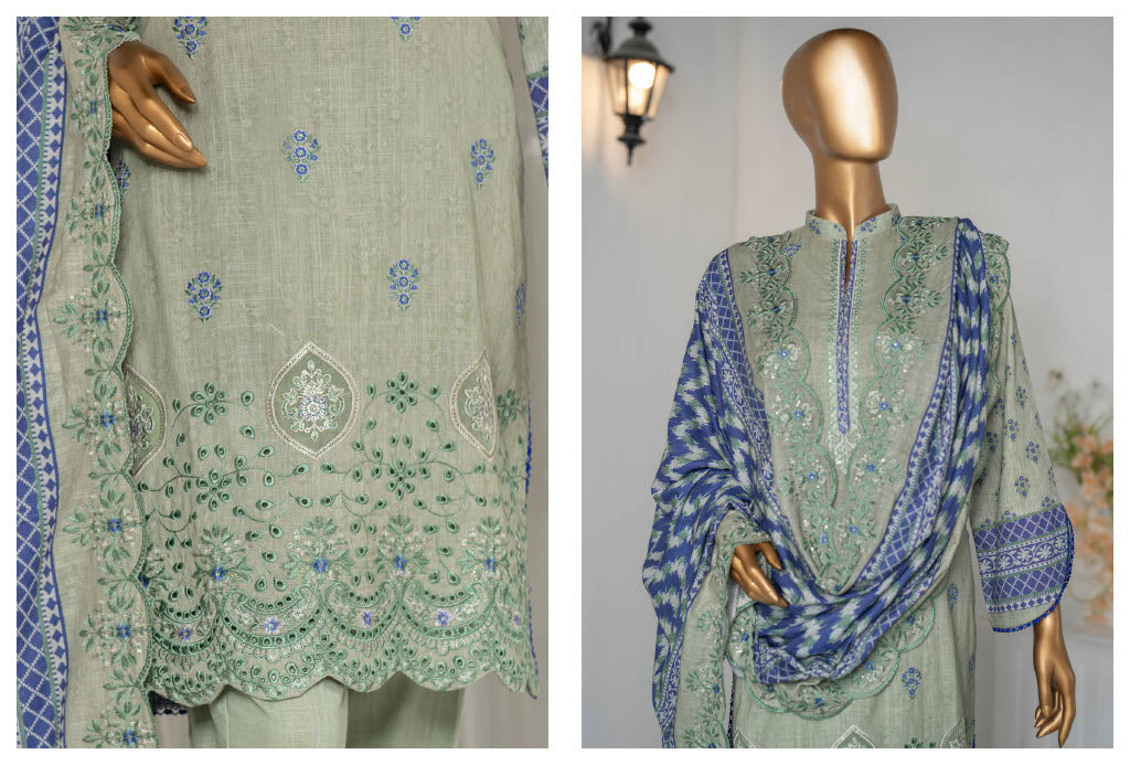 Safina Khaddhar Embroidered 3Pc