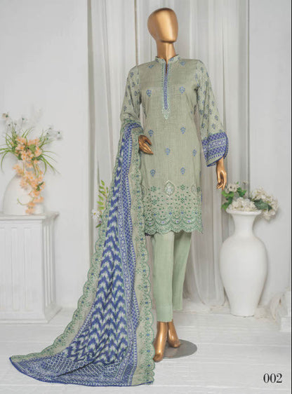 Safina Khaddhar Embroidered 3Pc