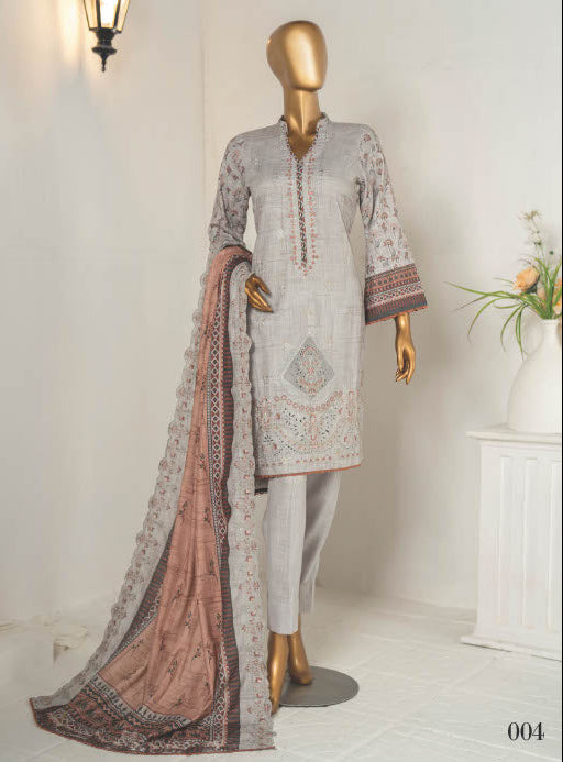 Safina Khaddhar Embroidered 3Pc