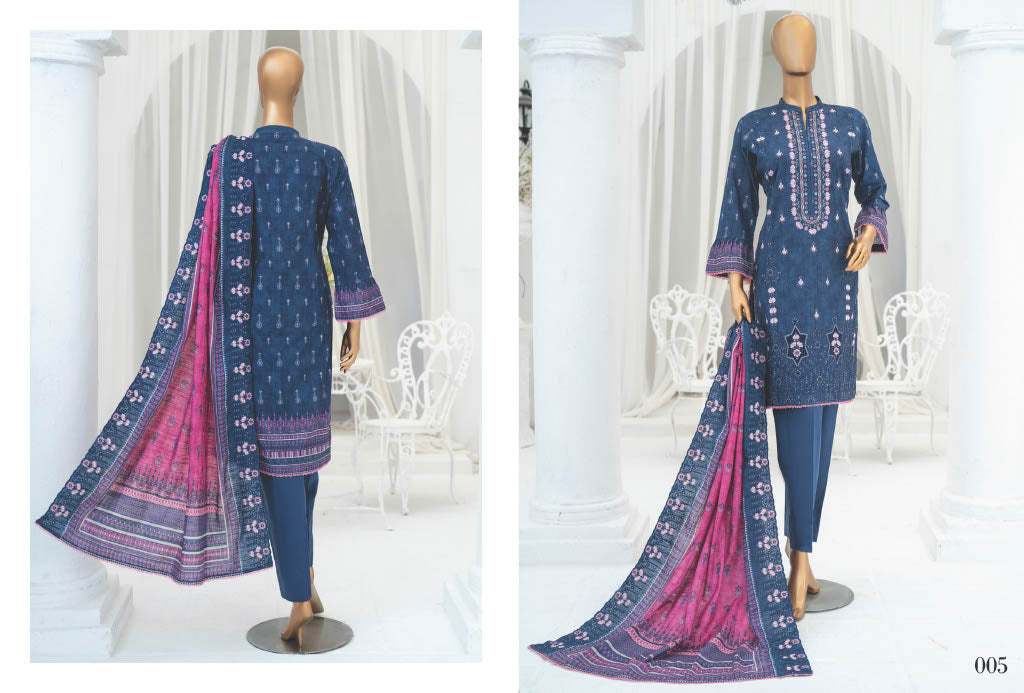 Safina Khaddhar Embroidered 3Pc
