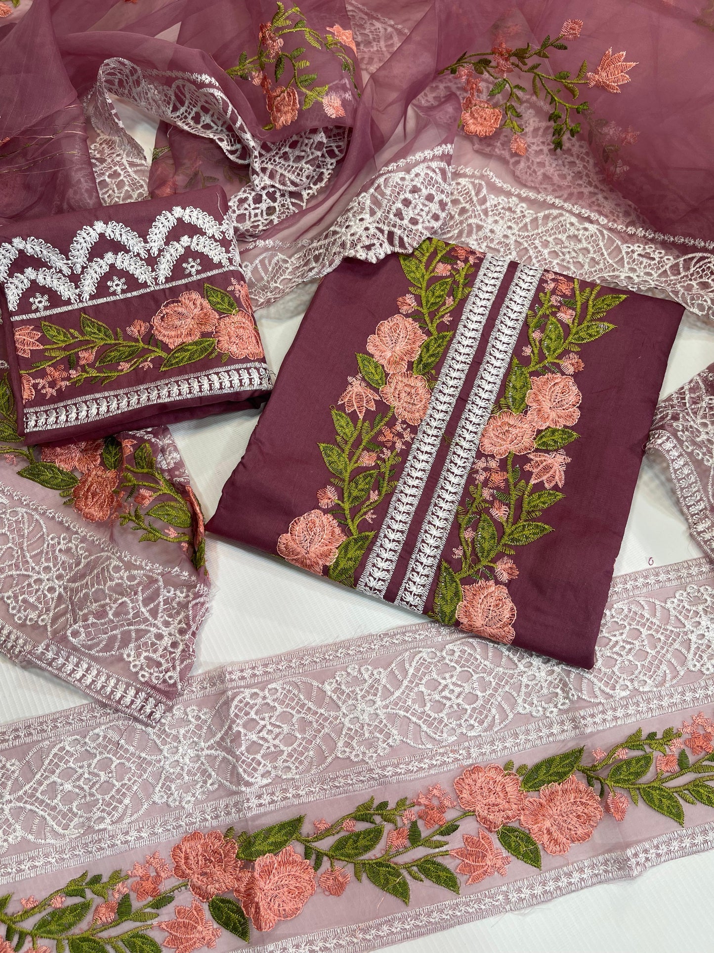 Branded Kahf Heavy Embroidered 3 Pc