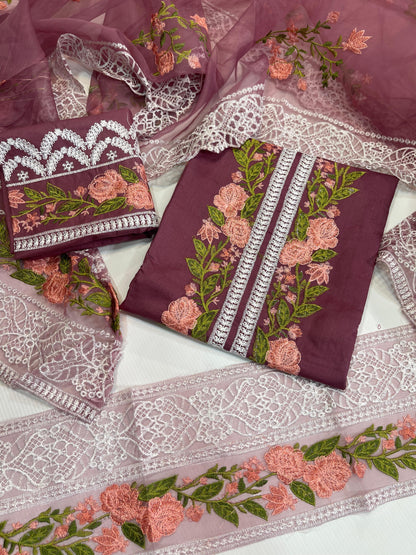 Branded Kahf Heavy Embroidered 3 Pc