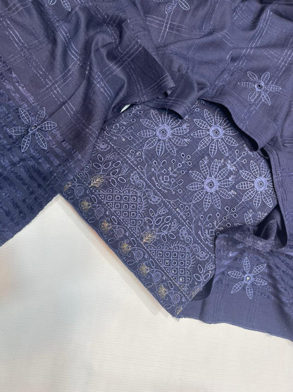 Uzma Dhanak Embroidered 3Pc