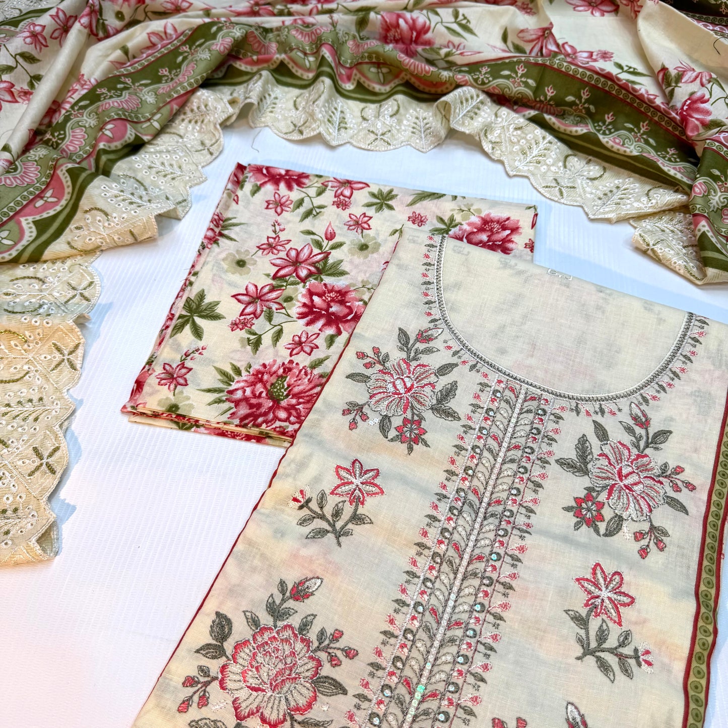 Bin Saeed Printed Embroidered 3PC