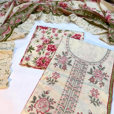 Bin Saeed Printed Embroidered 3PC
