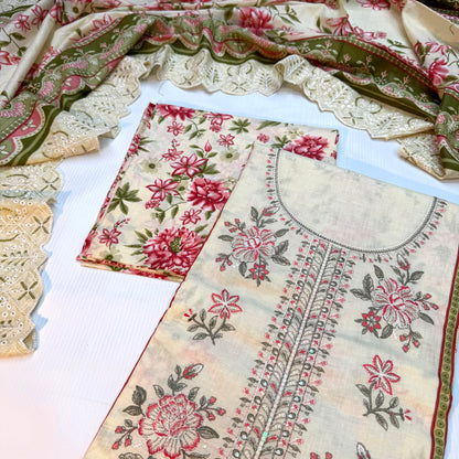 Bin Saeed Printed Embroidered 3PC
