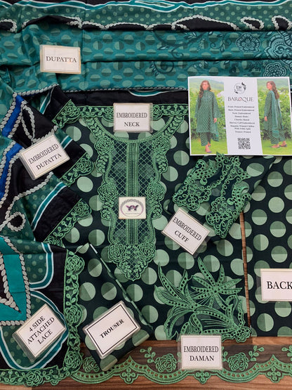 Baroque Digital Printed Embroidered 3Pc