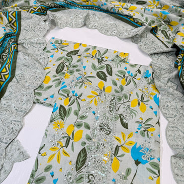 Bin Saeed Printed Embroidered 3PC