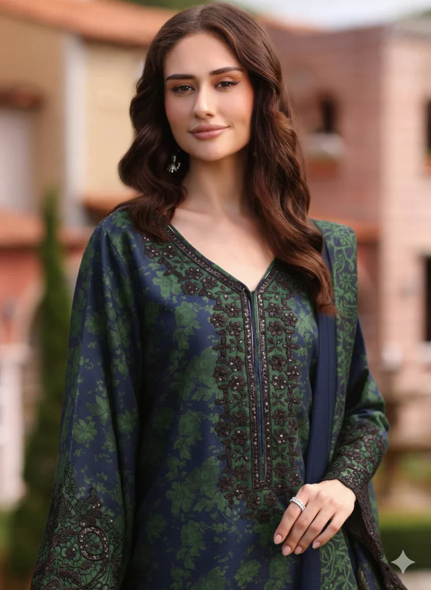 Mohagni Printed Embroidered Lawn 3PC Unstitched