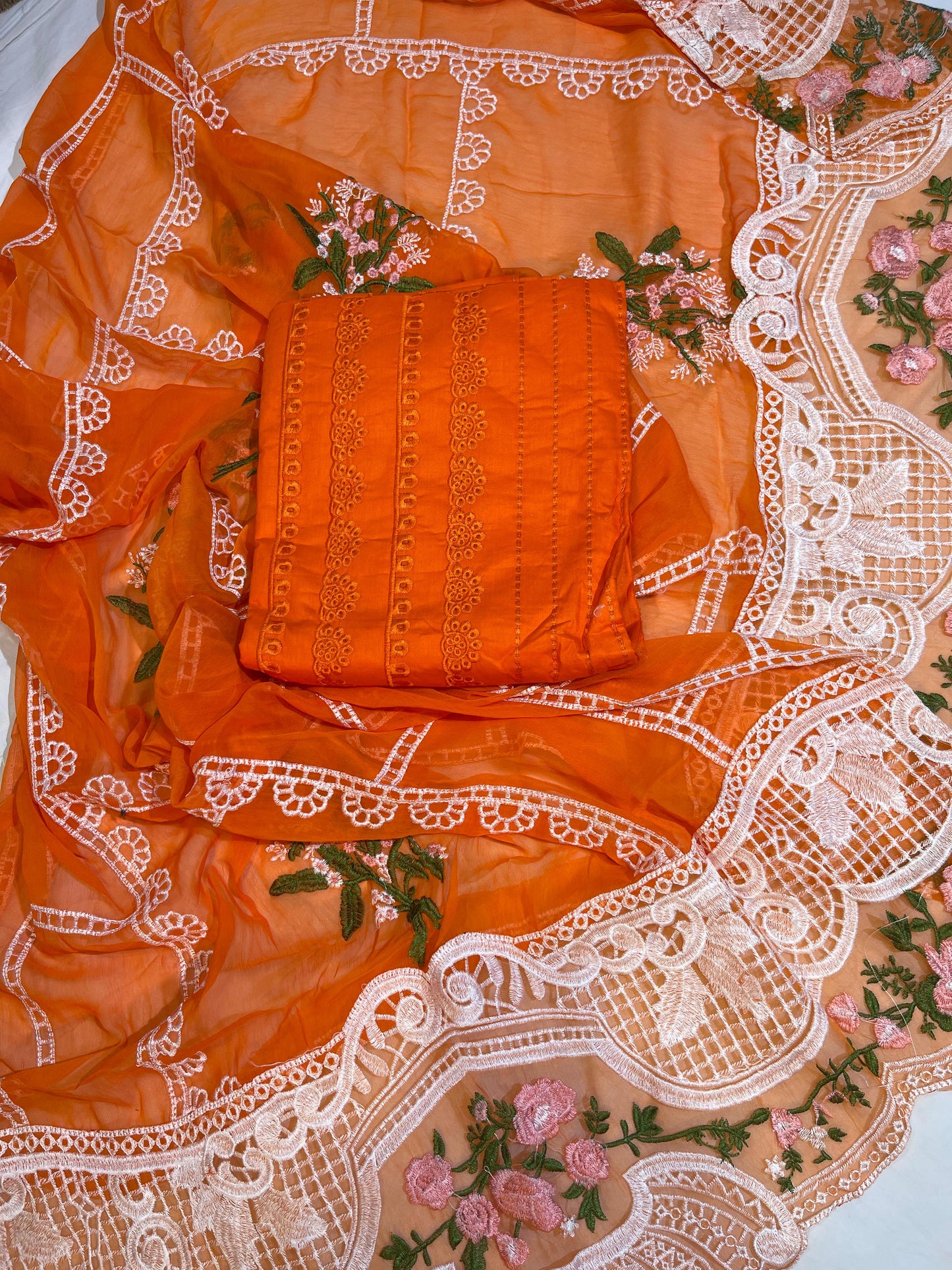 Crimson Luxury Embroidered Cotton