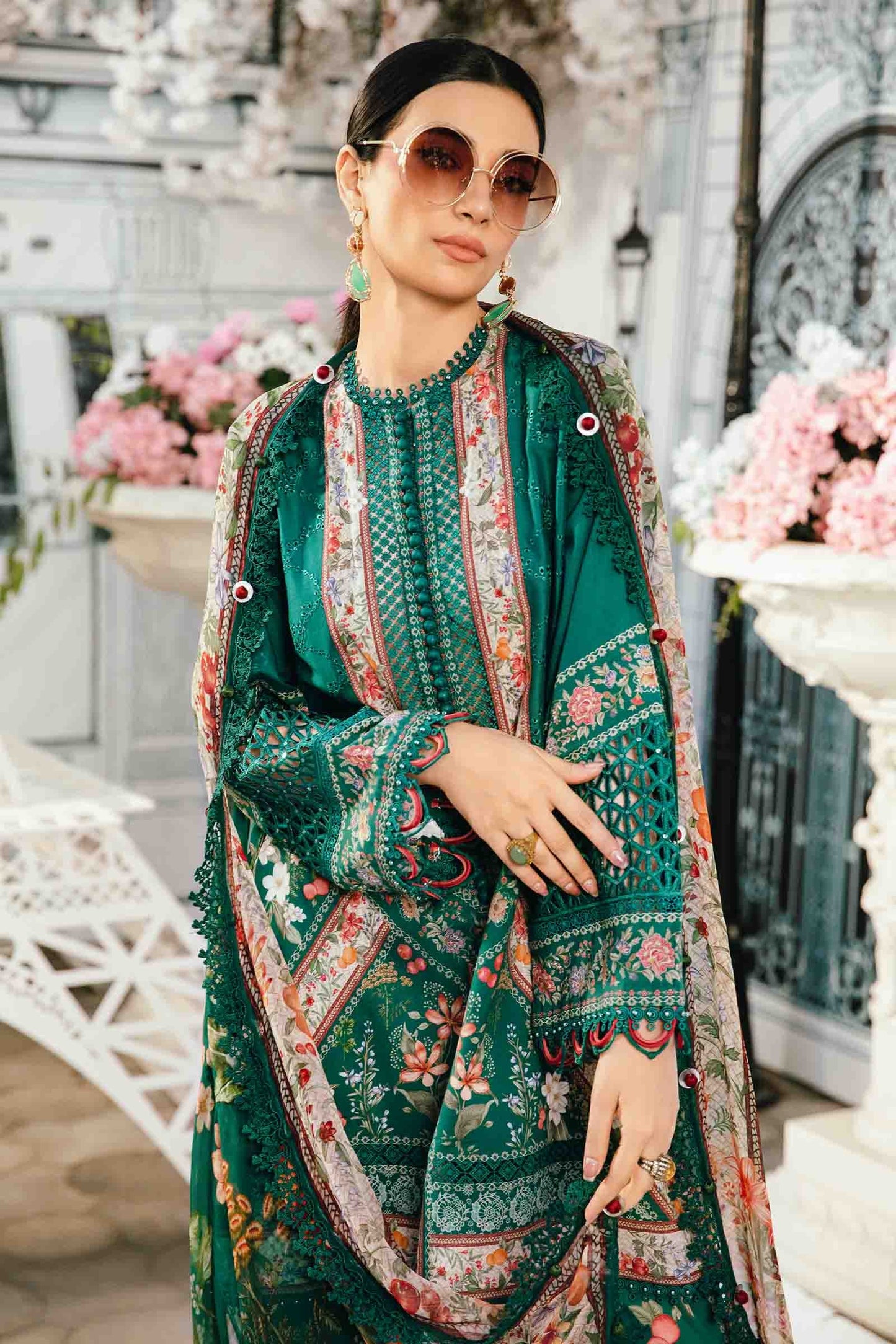 Maria B Digital Lawn Embroidered Dress