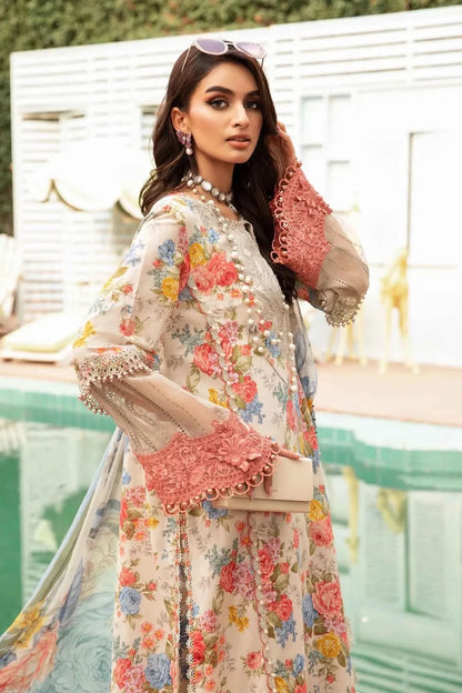 Maria B Embroidered Lawn 3PC | M Print