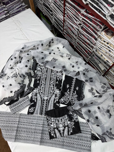 Heavy embroidered fancy 3PC unstitched