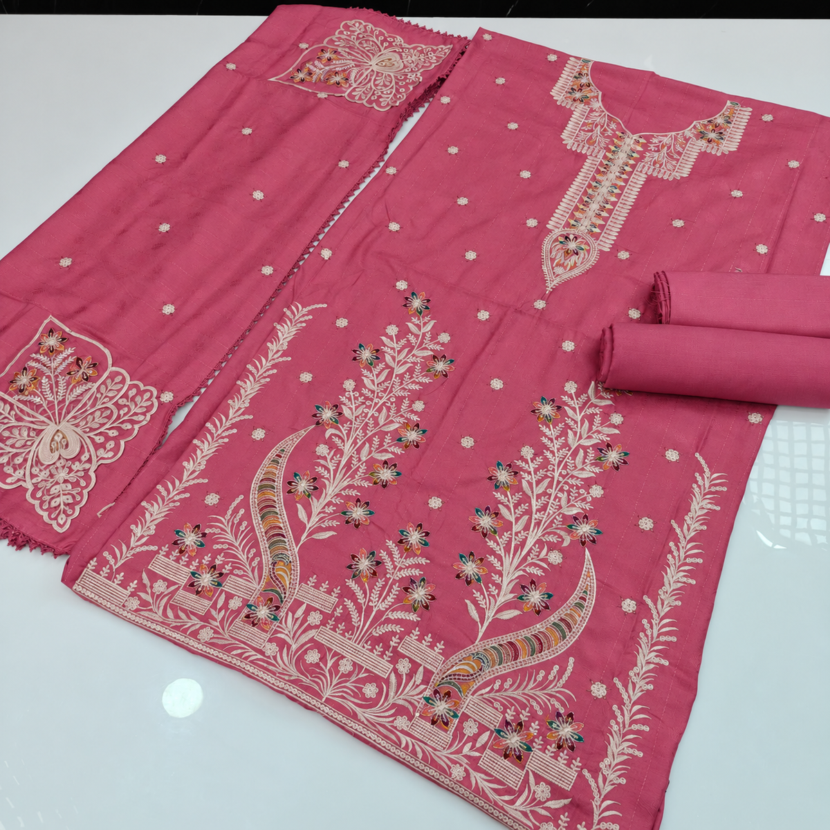 Dhanak Fancy Embroidered 3PC | VOL-1045