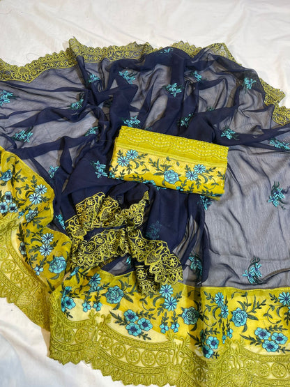 Elaf Heavy Embroidered Cotton