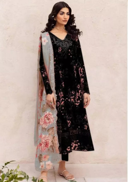 Iznik Black Luxury 3 Pcs Unstitched