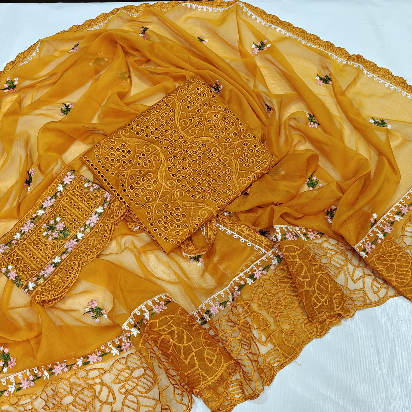 Heavy Embroidered Fancy 3PC Unstitched