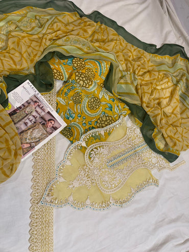 Maria B Unstitched Printed Lawn Suit