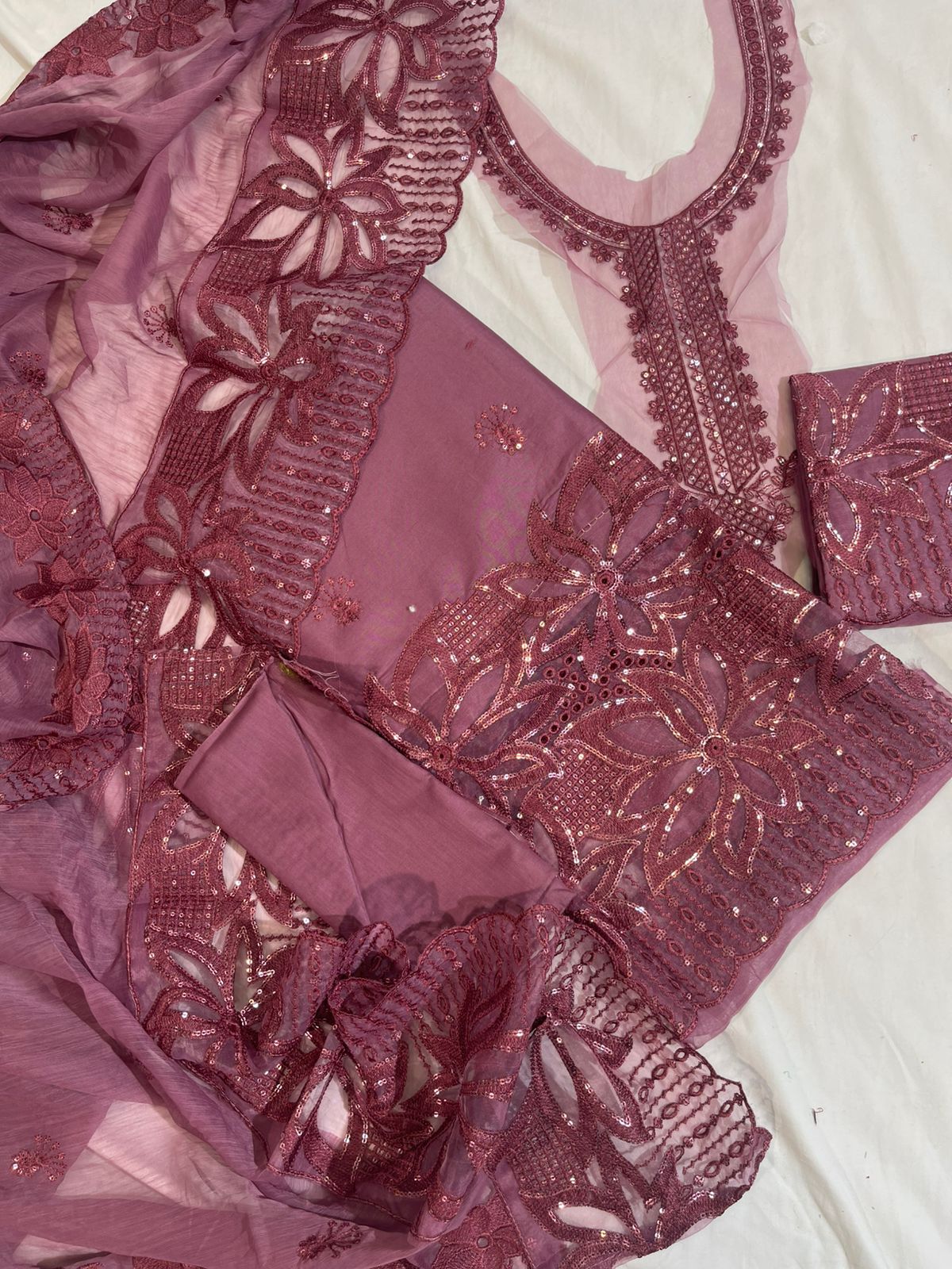 MARIA B Luxury Embroidered Cotton Suit