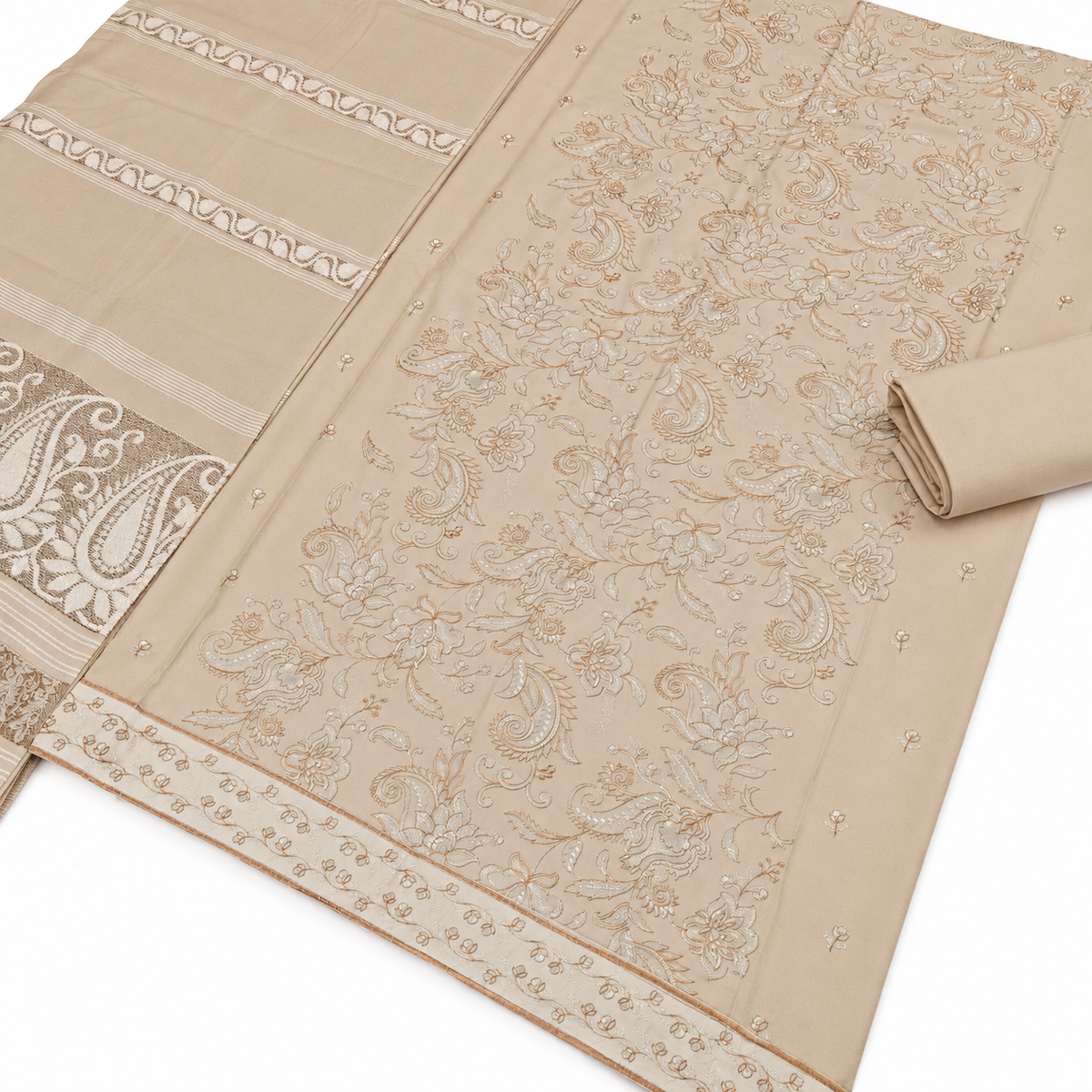 Dhanak Fancy Embroidered 3PC |