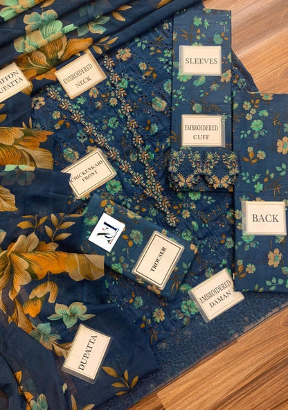 IZnik – Zinc Printed Lawn Unstitched 3 Pcs