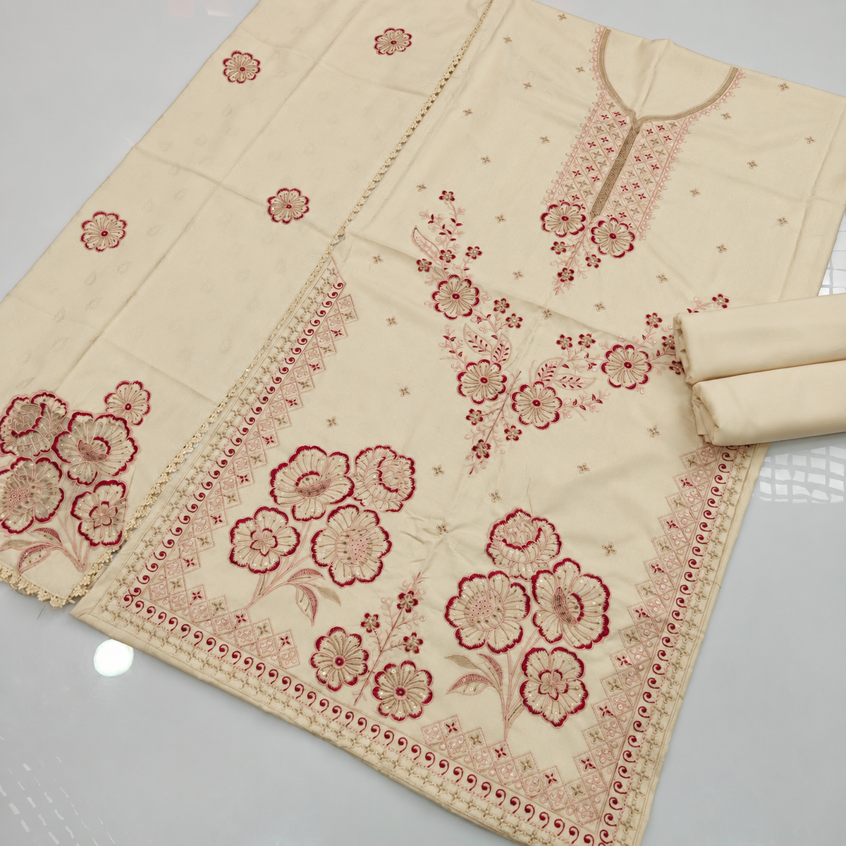 Dhanak Fancy Embroidered 3PC | VOL-1065