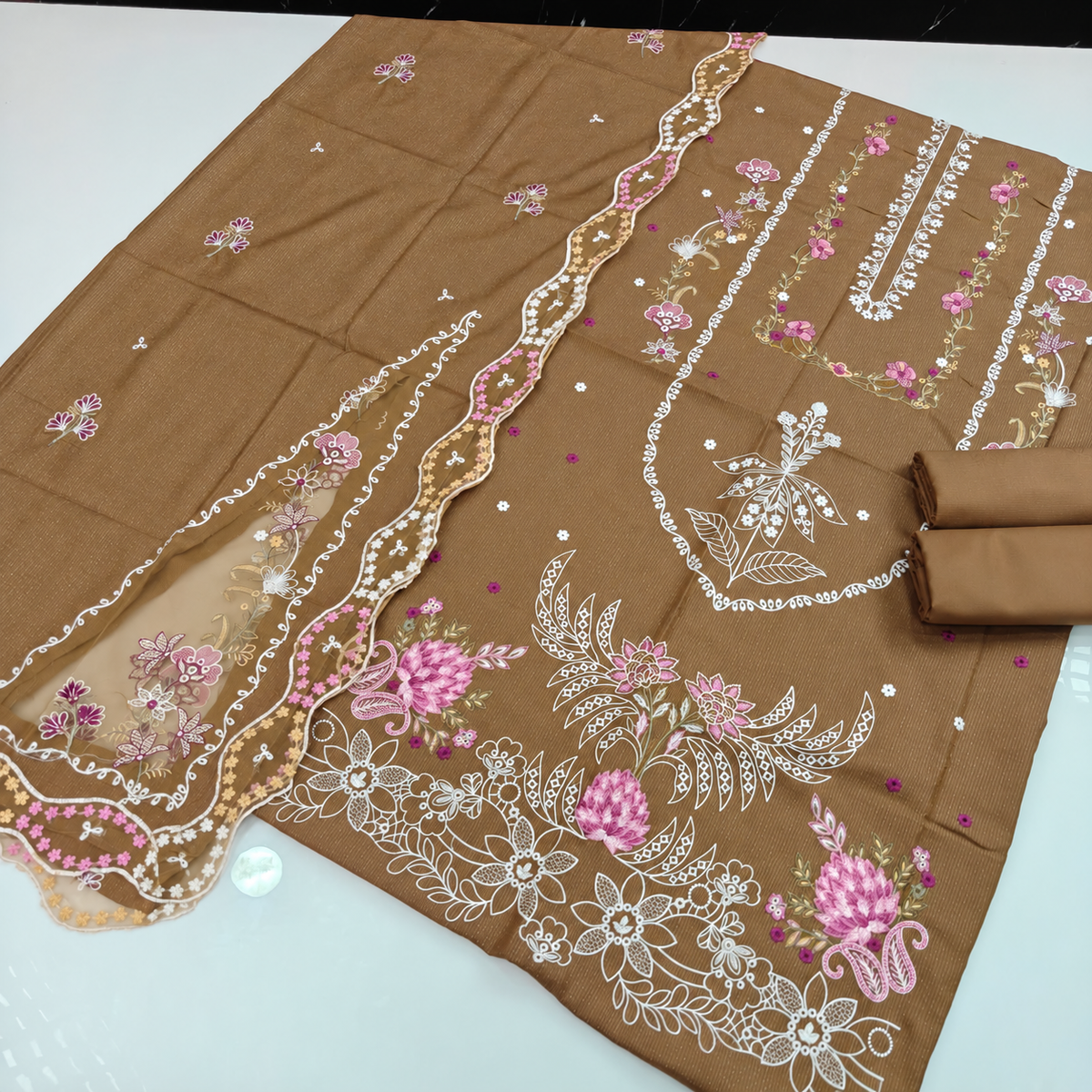Dhanak Fancy Embroidered 3PC | VOL-1059