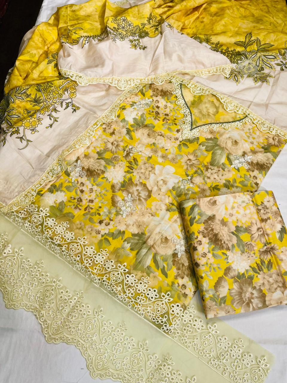 BAROQUE Printed Embroidery Printed Lawn Suit