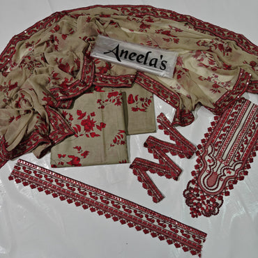 Aneela's Printed Lawn 3PC