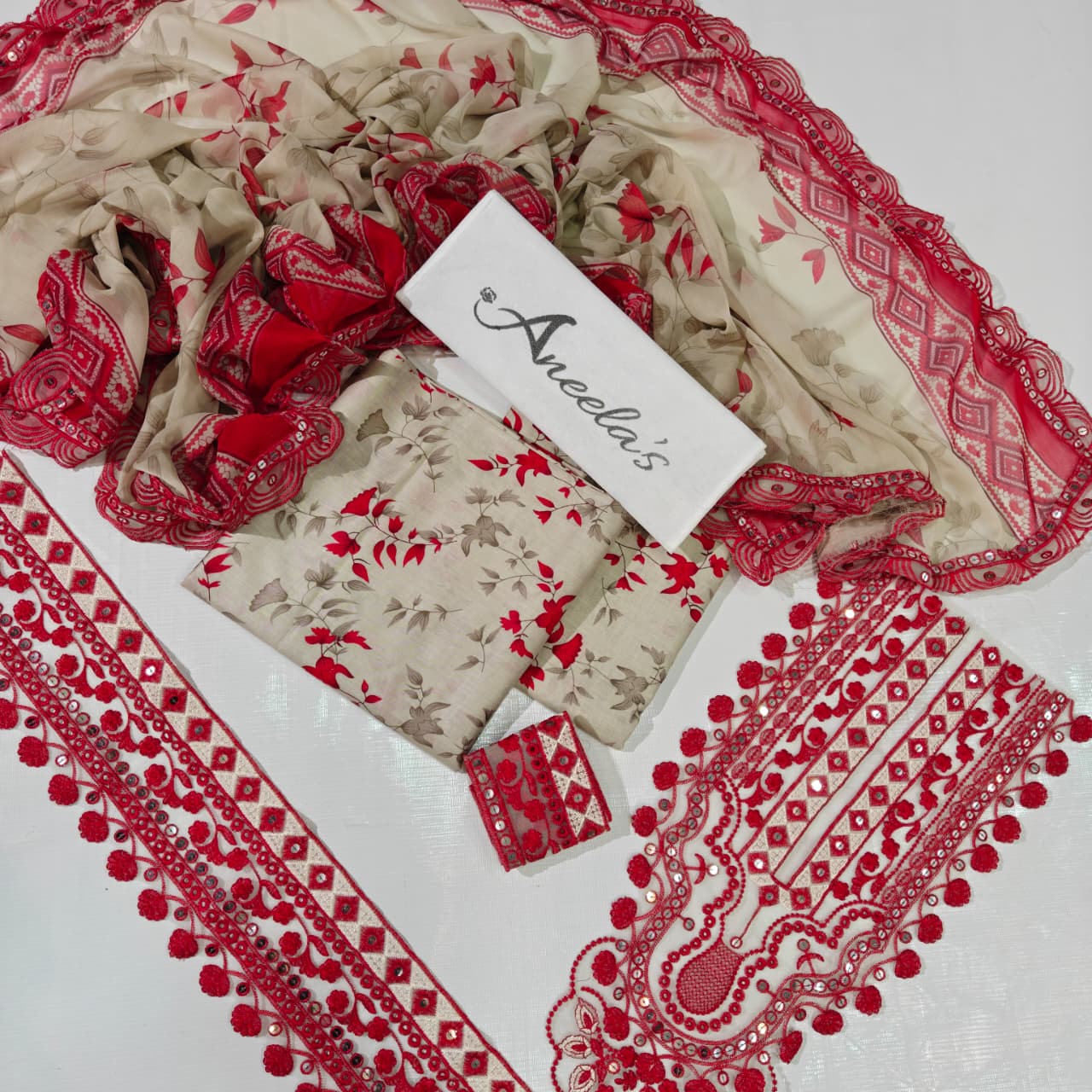 Aneela's Party Wear Luxury 3PC Suit