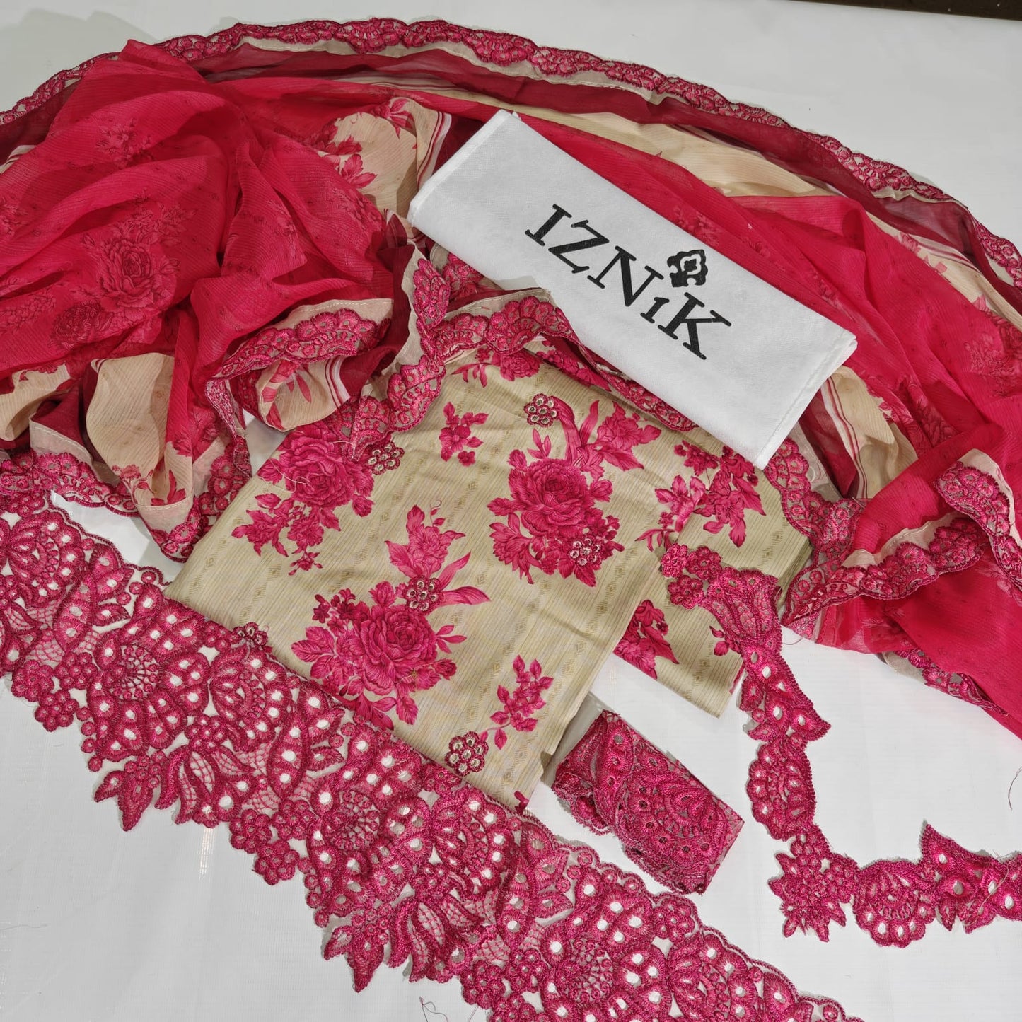 Iznik Printed Embroidered Lawn 3PC Unstitched