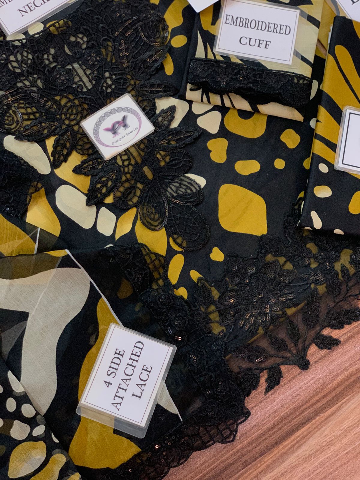 Maria B Printed Embroidered Lawn 3PC Unstitched