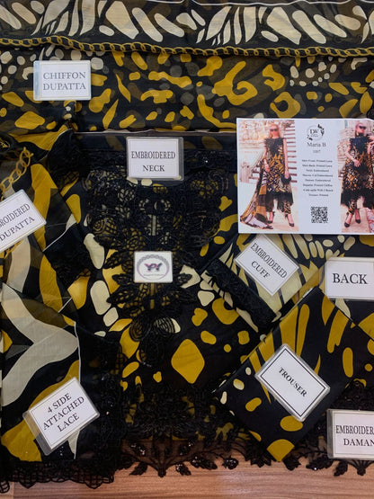 Maria B Printed Embroidered Lawn 3PC Unstitched