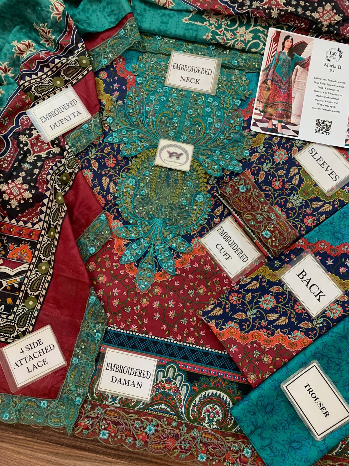 Maria B Embroidered Printed Lawn 3PC Unstitched