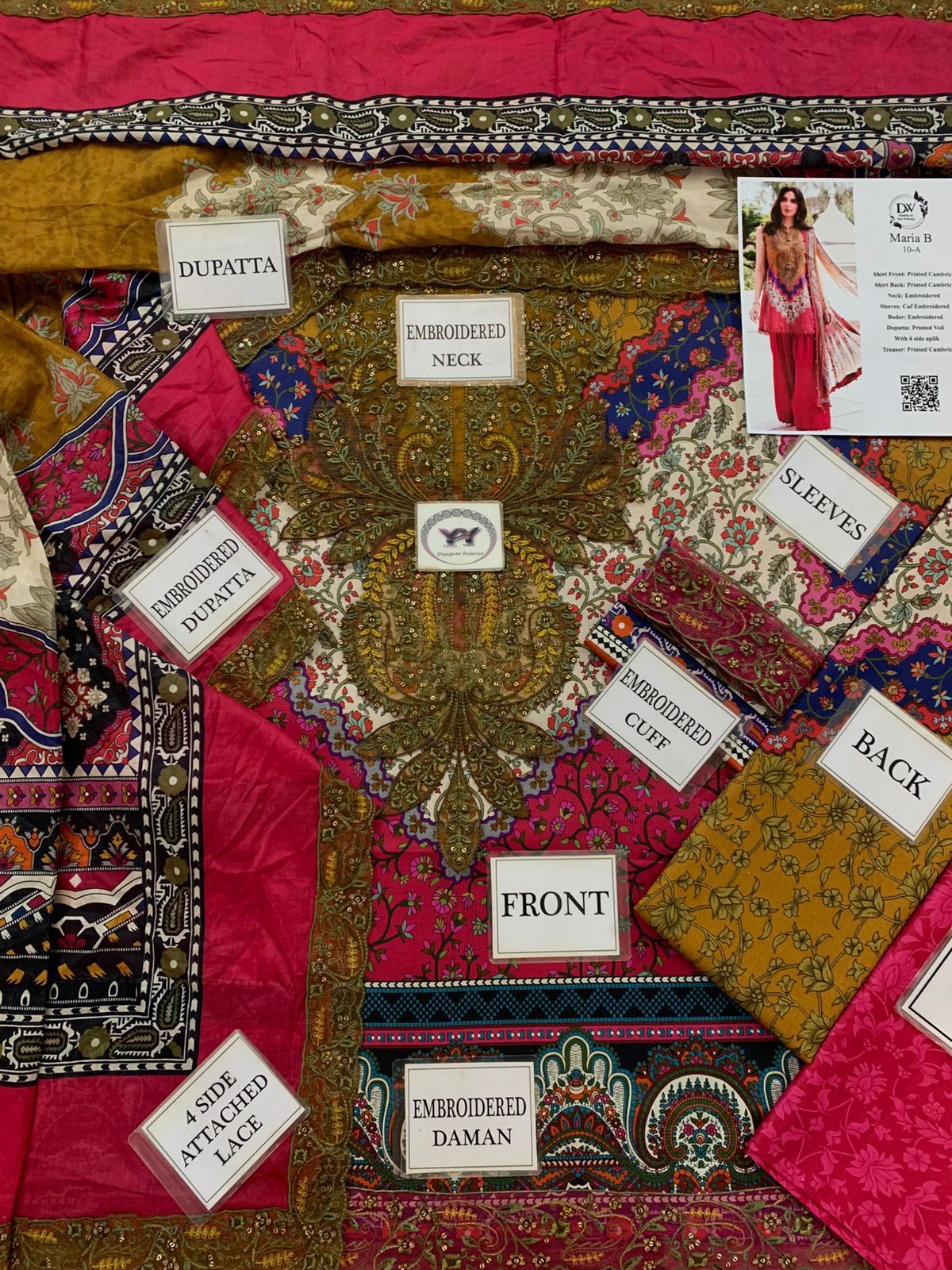 Maria B Embroidered Printed Lawn 3PC Unstitched