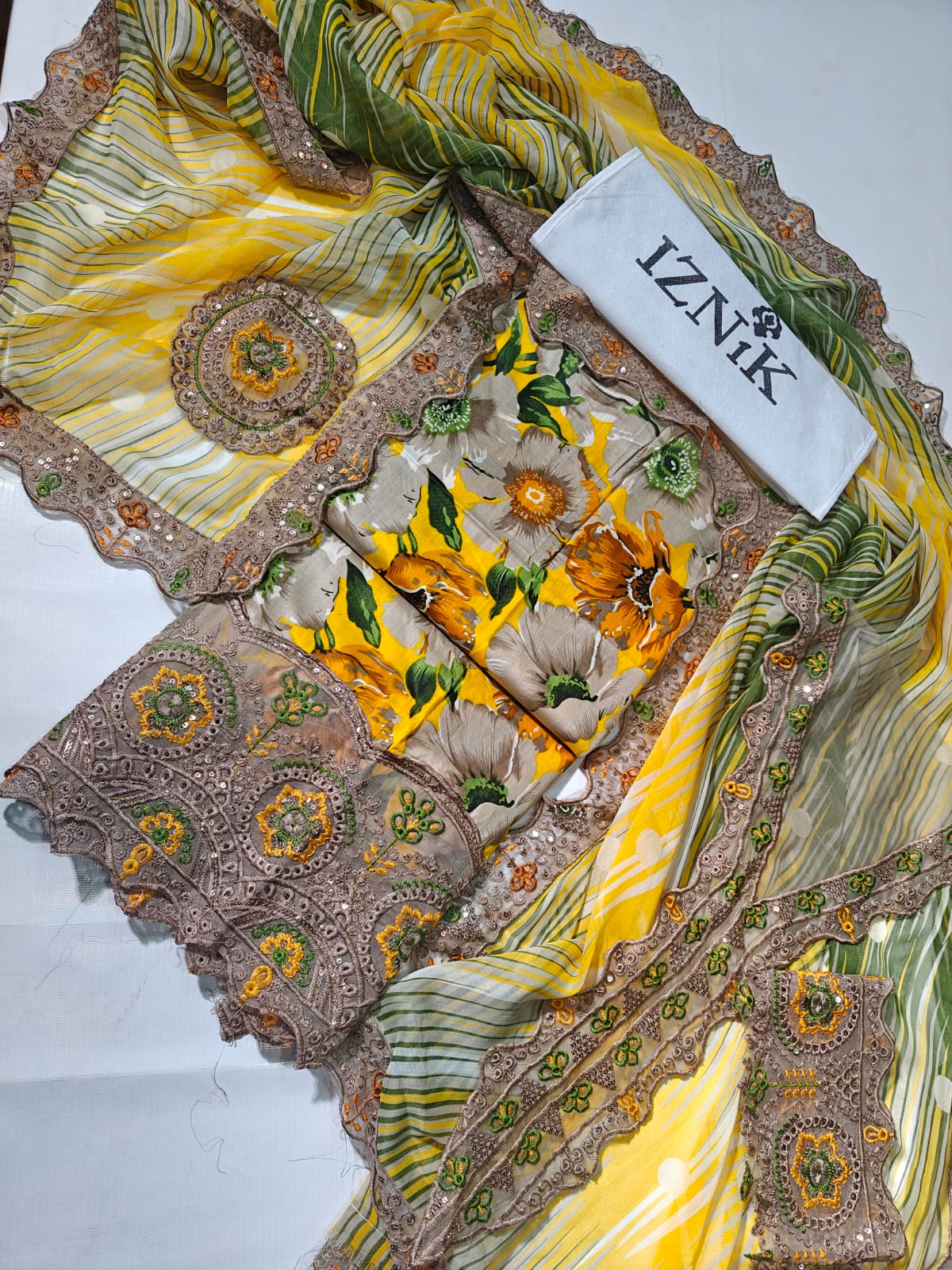 Iznik Embroidered Printed Lawn 3PC Unstitched