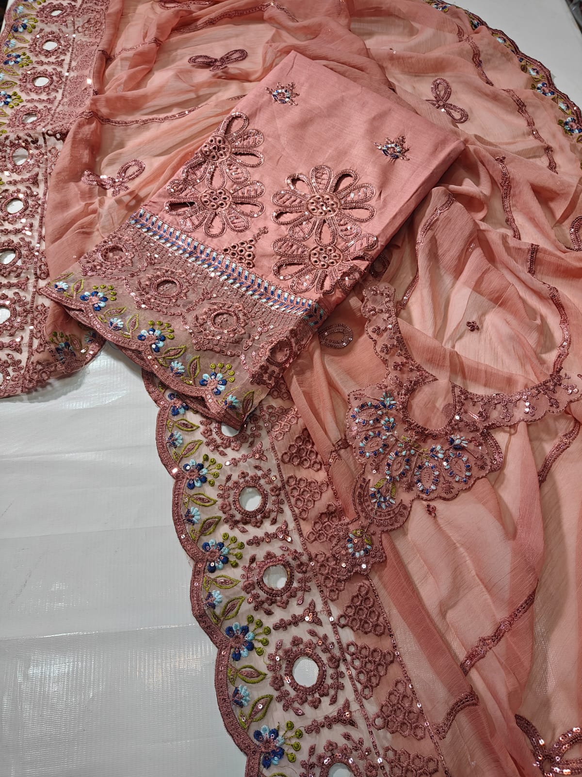 Luxury Embroidered Cotton Lawn 3PC Unstitched