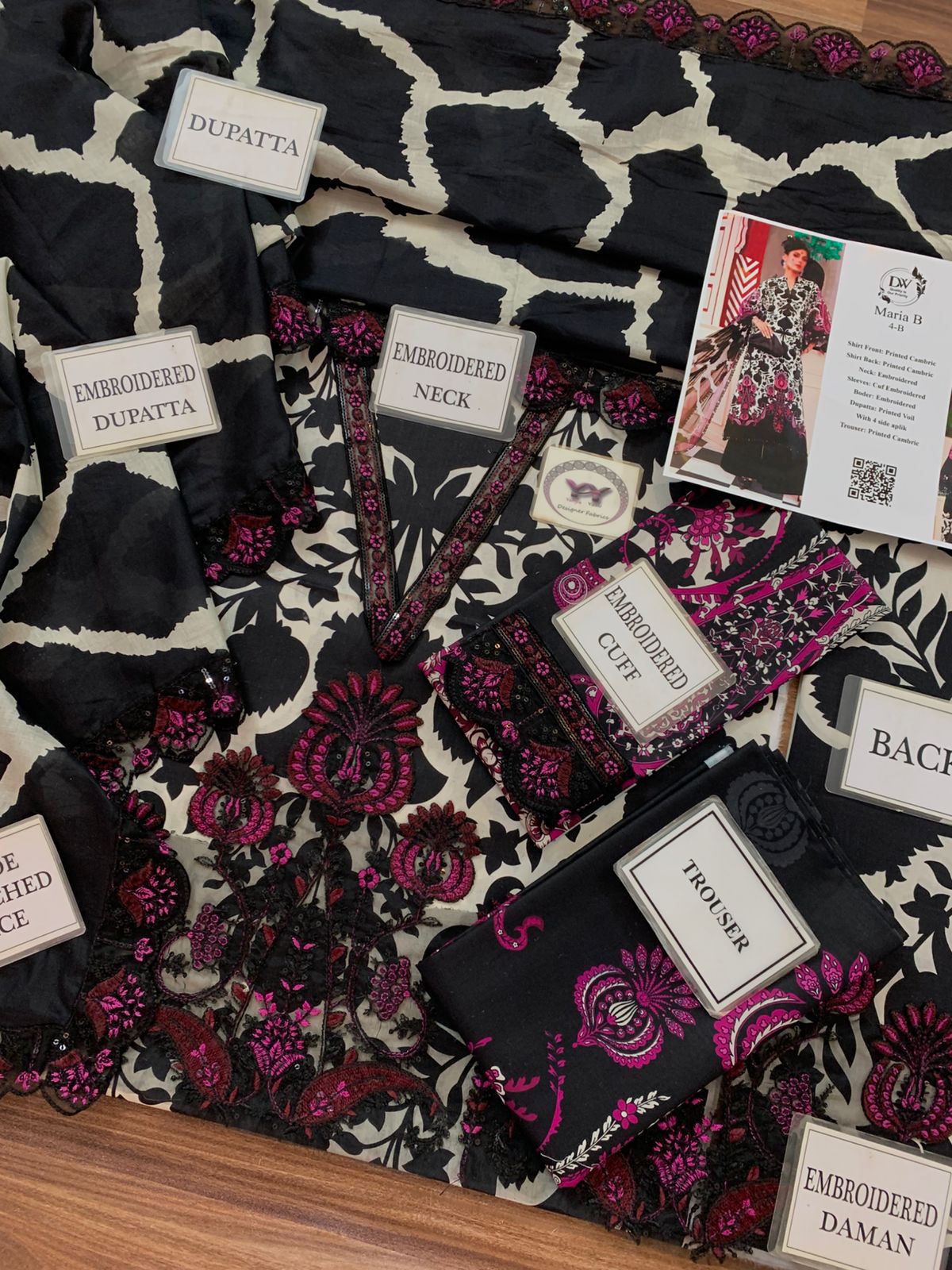 Maria B Embroidered Printed Lawn 3PC Unstitched