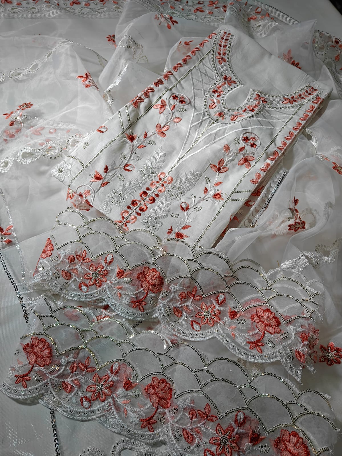 Luxury Branded Embroidered 3PC Suit