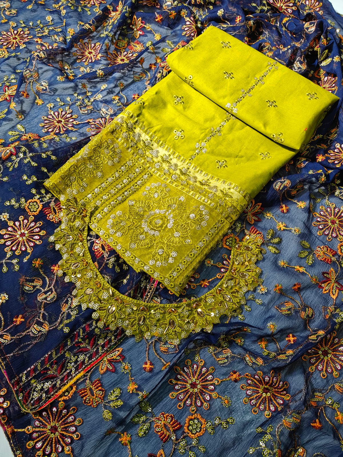 Luxury Branded Embroidered 3PC Suit