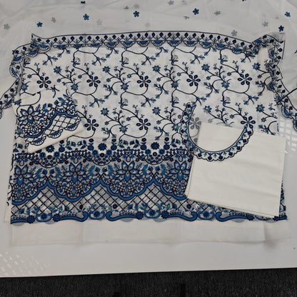 Party Wear Luxury Embroidered Cotton 3PC