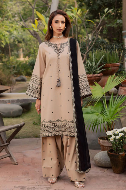 Batik Winter Collection Embroidered Dhanak 3PC