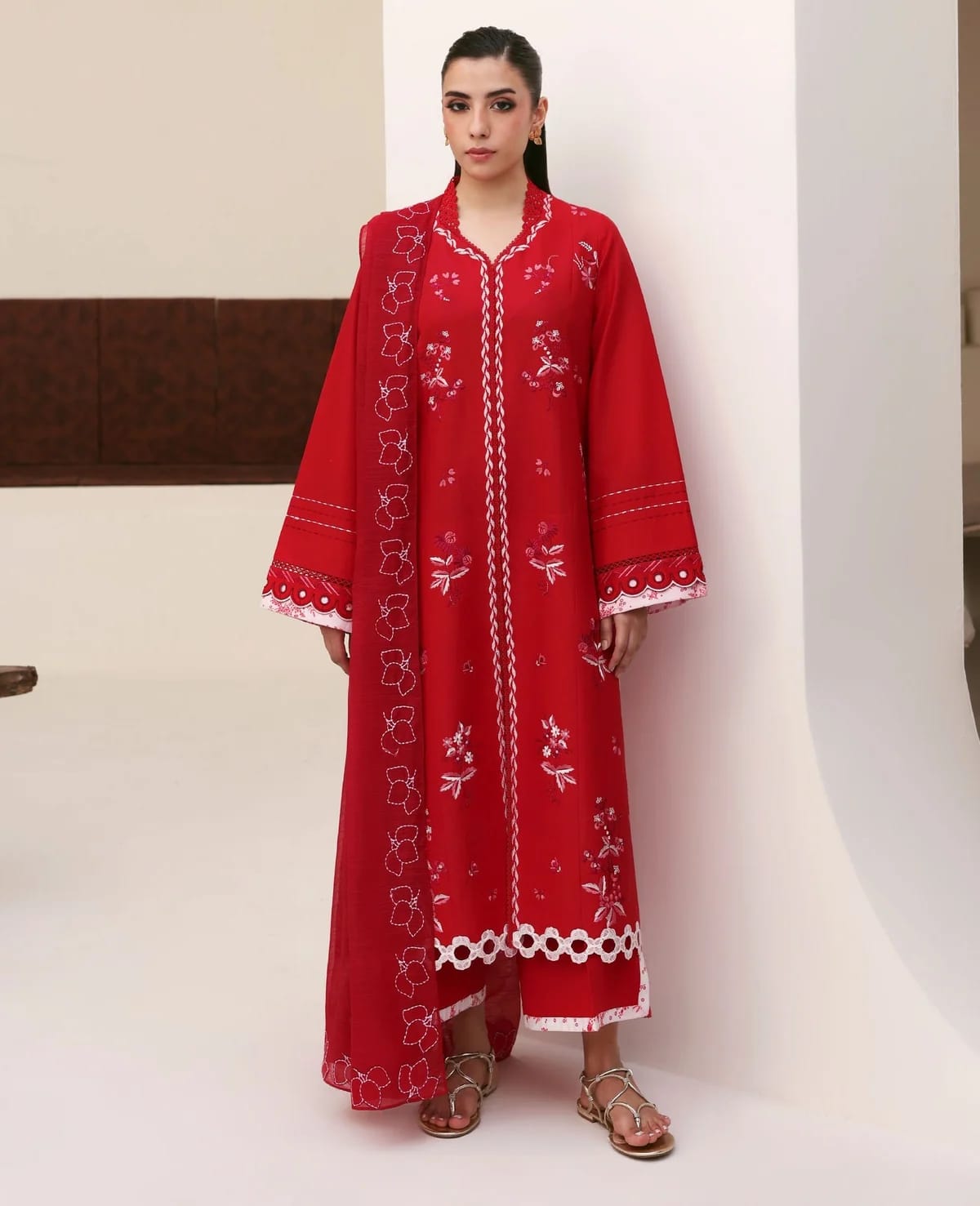 Zelbury Winter Collection Embroidered Dhanak 3PC