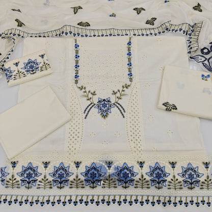 Maria B Party Wear Luxury Embroidered Cotton 3PC