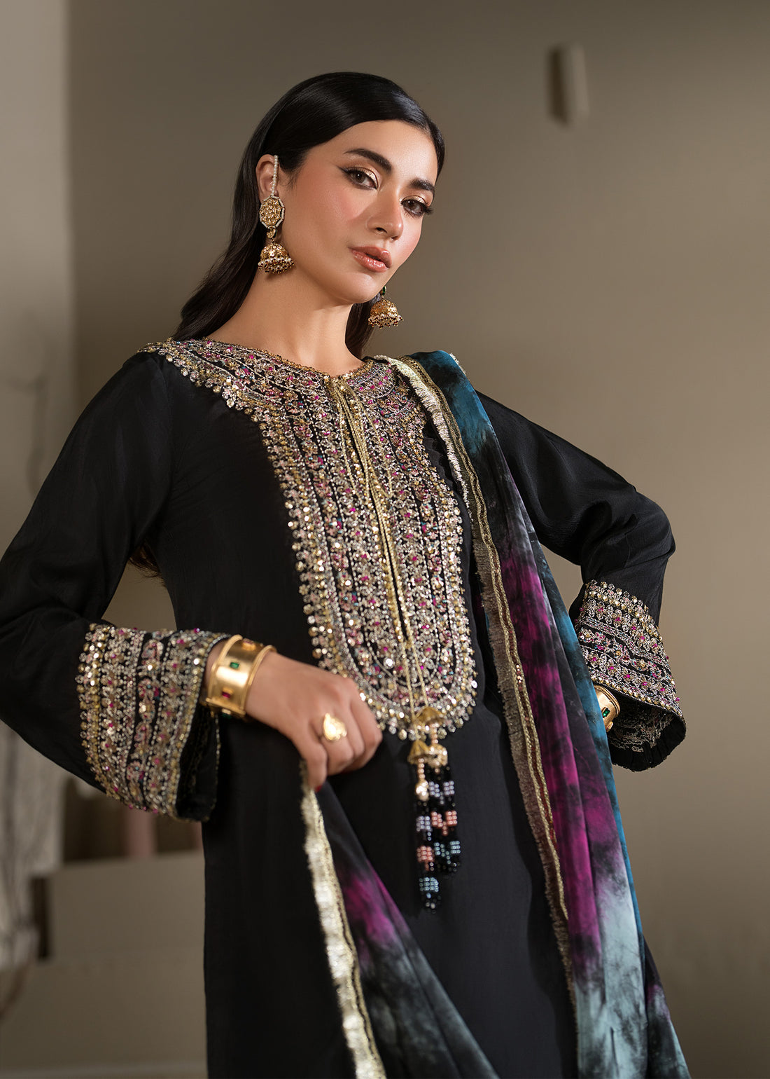 Zarqun Luxury Embroidered 3PC | Silk