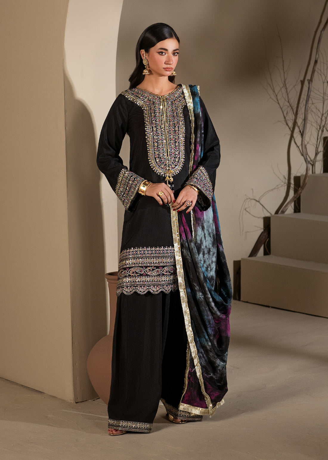 Zarqun Luxury Embroidered 3PC | Silk