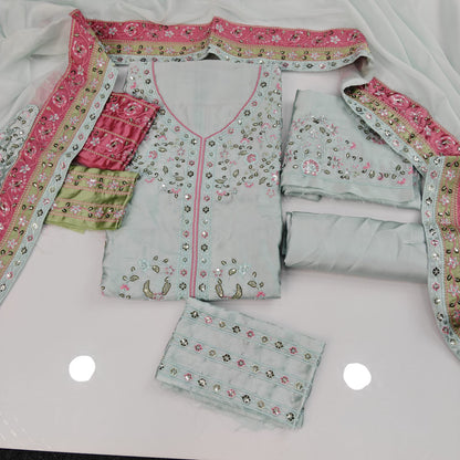 Aneela's Luxury Embroidered 3PC | Silk