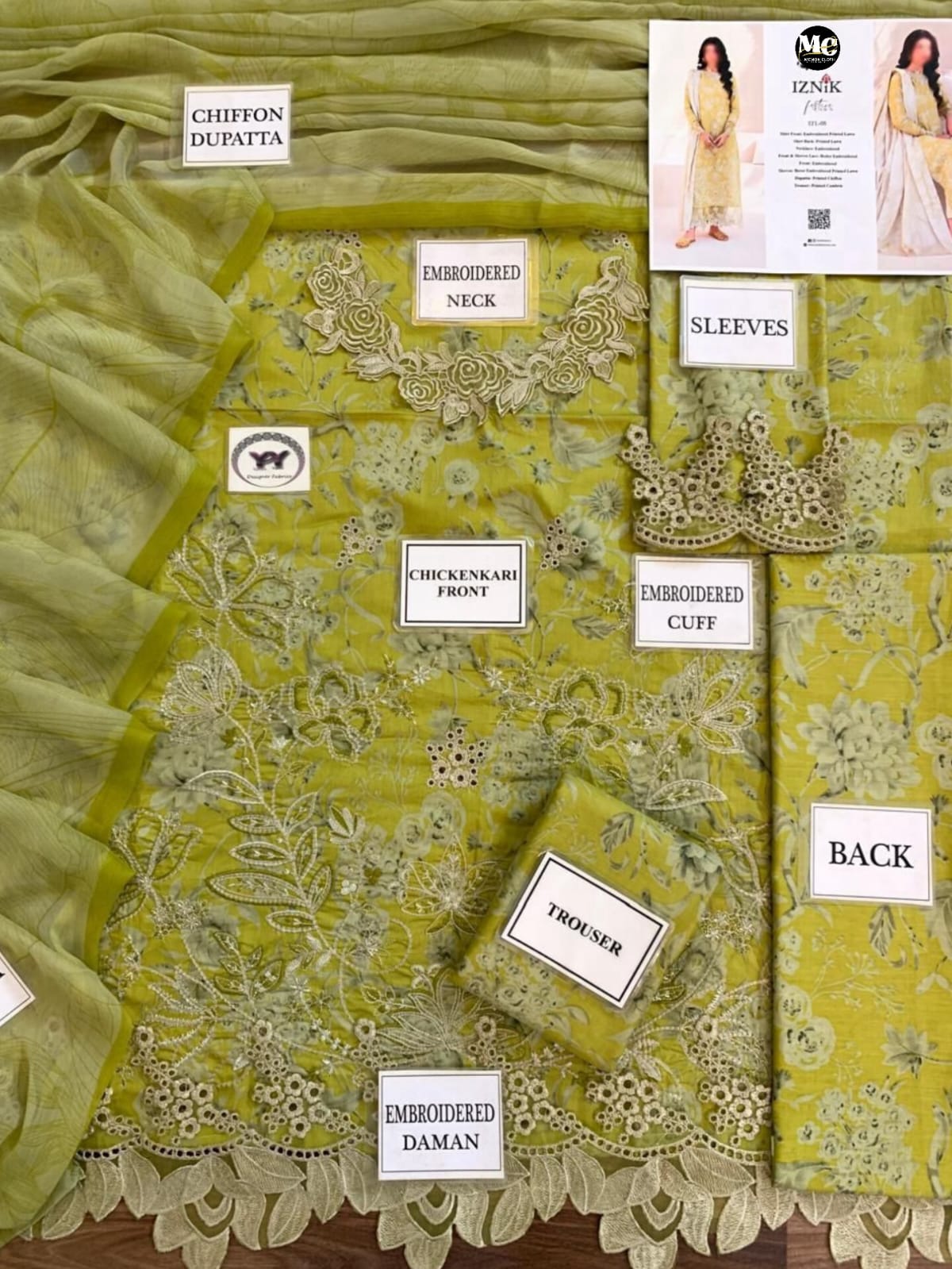 Iznik Embroidered Luxury Lawn